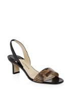 Paul Andrew Python Leather Slingback Sandals