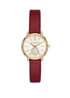 Michael Kors Petite Portia Leather-strap Watch