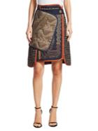 Peter Pilotto Tweed Stitched Belted Skirt