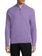 Ralph Lauren Purple Label Half Zip Wool Blend Sweater