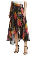 Dodo Bar Or Vera Floral & Metallic Polka Dot-print Midi Skirt