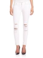 J Brand Distressed Low-rise Cropped Skinny Jeans/demented