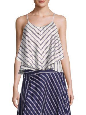 Joie Kenyon Double Striped Ruffle Camisole