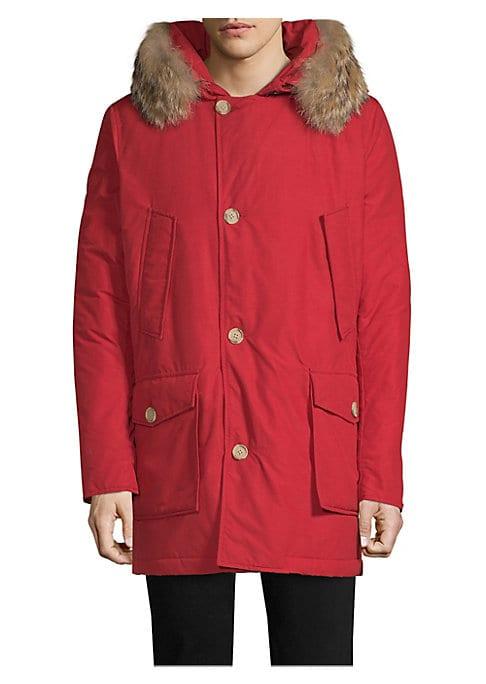 Woolrich Coyote Fur-trim Wool-lined Down Parka