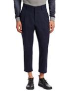 Kent & Curwen Beresford Front-pleat Cropped Trousers