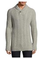 Barbour Cable-knit Wool Shawl Sweater