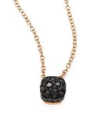 Pomellato Nudo Black Diamond & 18k Rose Gold Pendant Necklace