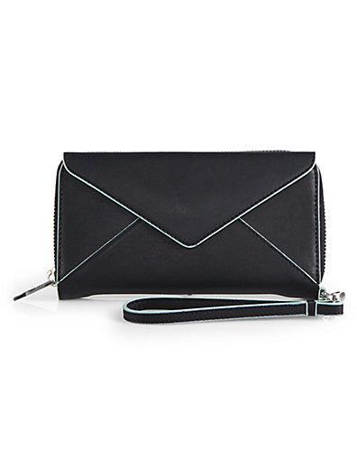 Loeffler Randall Leather Zip Wristlet Wallet