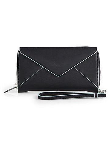 Loeffler Randall Leather Zip Wristlet Wallet