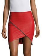 Rta Ivy Leather Short Skirt