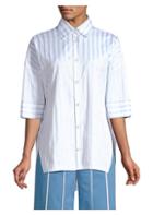 Derek Lam Oversized Striped Button-down Shirt