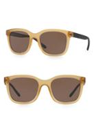 Burberry 54mm Lite Brown Square Sunglasses