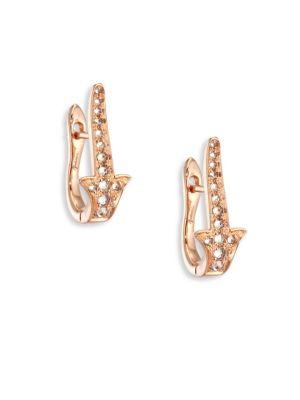 Annoushka Annoushka Diamond & 18k Rose Gold Hoop Earrings