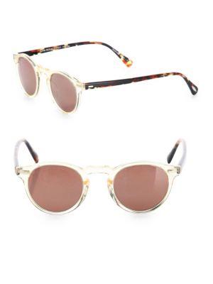 Oliver Peoples Gregory 47mm Round Sunglasses