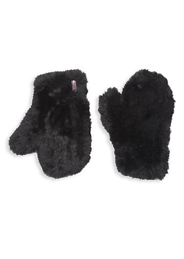 Glamourpuss Knitted Faux Fur Mittens