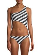 Norma Kamali Shane One-piece Stripe Swimsuit