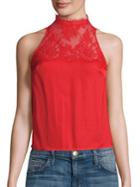Free People Tied To You Lace Open-back Top
