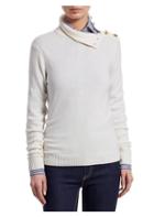 Ralph Lauren Collection Iconic Style Turtleneck Button-shoulder Cashmere Sweater