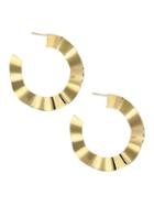 Jennifer Zeuner Jewelry Wanda Goldplated Hoop Earrings