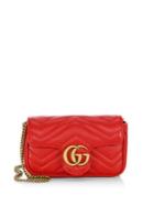 Gucci Gg Marmont Matelasse Leather Mini Chain Shoulder Bag