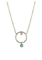 Zoe Chicco Emerald & Diamonds 14k Yellow Gold Necklace