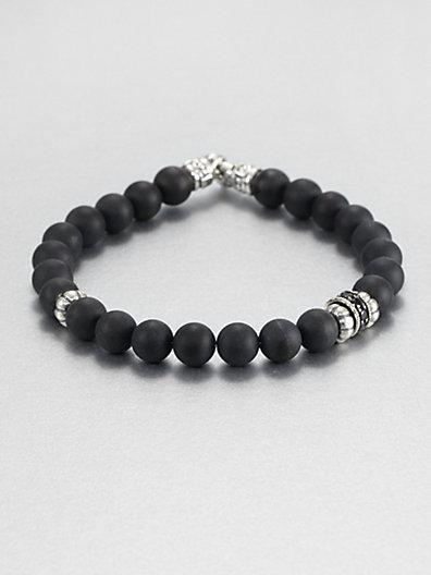 Scott Kay Matte Black Onyx & Sterling Silver Beaded Bracelet