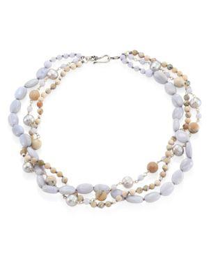 Chan Luu Three-strand Amazonite & Abalone Necklace