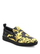 Versace Barocco Leather Slip-on Sneakers