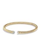 David Yurman Petite Precious Cable Bracelet With Diamonds In Gold