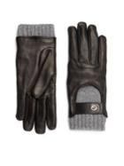 Gucci Leather & Cashmere Driving Gloves