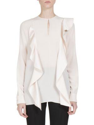 Givenchy Ruffled Silk Crepe De Chine Blouse