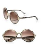 Tom Ford Eyewear Carrie 59mm Marbleized Round Sunglasses