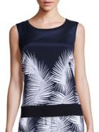 St. John Sport Collection Palm Printed Top