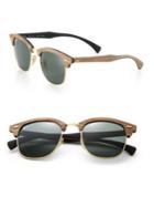 Ray-ban Wooden 51mm Square Polarized Sunglasses