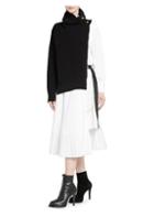 Sacai Knit Shirting Combo Midi Dress