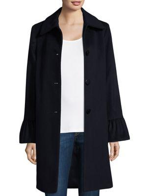 Sofia Cashmere Cashmere Blend Shirred Sleeve Coat