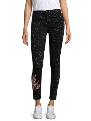 Joe's Embroidered Floral Ankle Pants