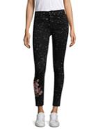 Joe's Embroidered Floral Ankle Pants