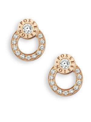 Piaget Possession Diamond & 18k Rose Gold Stud Earrings