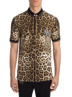 Dolce & Gabbana Leopard Cotton Polo