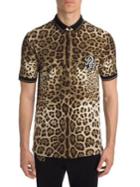 Dolce & Gabbana Leopard Cotton Polo