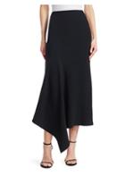 Victoria Beckham Asymmetrical Drape Midi Skirt