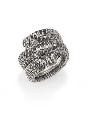 John Hardy Classic Chain Sterling Silver Double Coil Ring