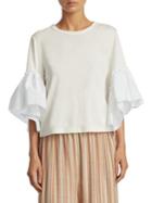 See By Chloe Bell Sleeve Cotton Tee