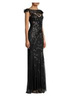 Parker Black Dollie Sequined Overlay Gown