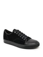 Lanvin Classic Suede & Leather Tonal Sneakers