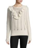 Nightcap Clothing Lace Inset Sweater