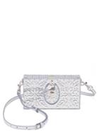 Dolce & Gabbana Crystal Plexiglass & Metallic Leather Shoulder Bag