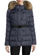 Moncler Clio Removable Fox Fur Puffer Jacket