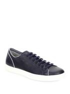Geox Textured Lace-up Leather Shoes